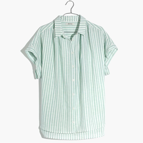 Madewell Tops - Madewell Central Shirt Mint Stripe